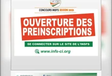 CONCOURS INFS-CI 2025 : Ouverture des préinscription